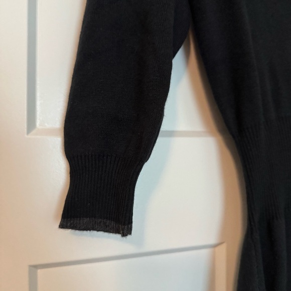 Unsubscribed Polo Cashmere Sweater Dress Black Midi Dress - Picture 5 of 7